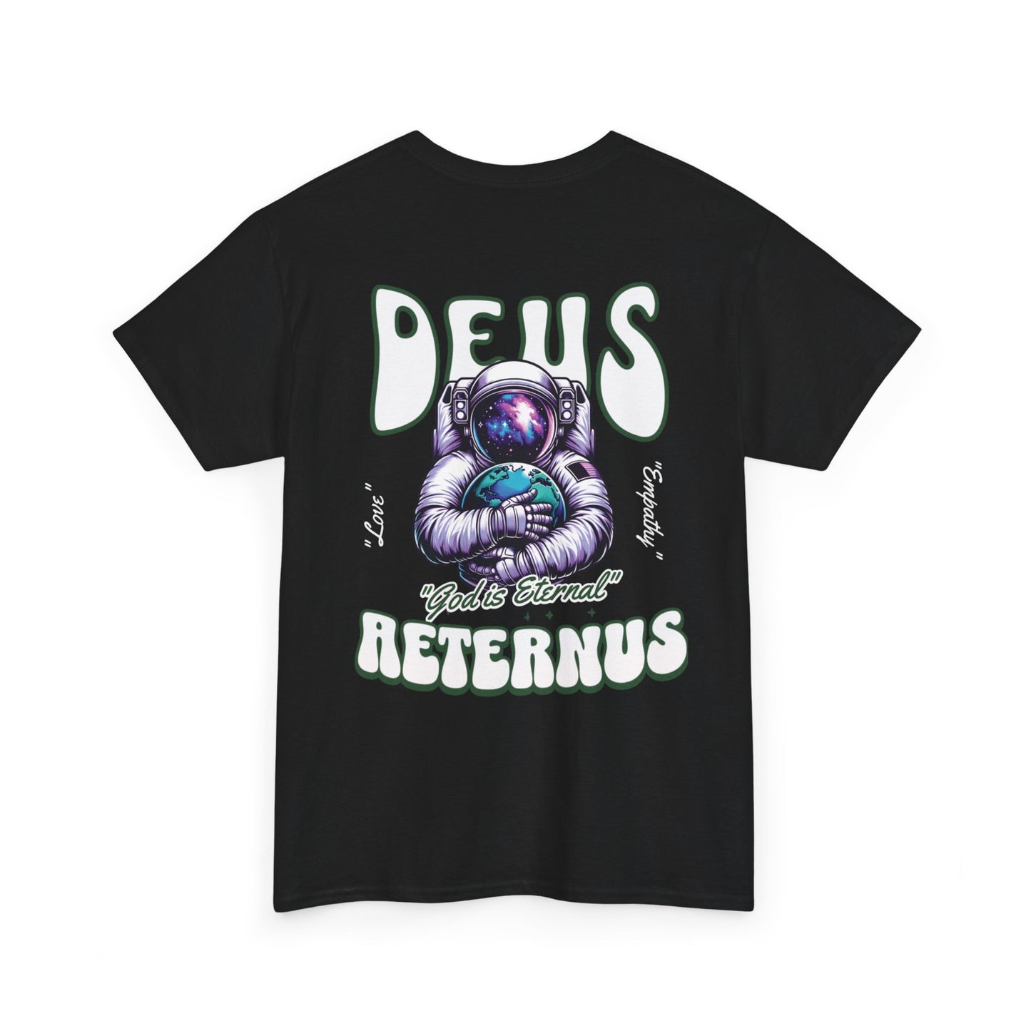 Astronaut Graphic Unisex Heavy Cotton Tee - 'God is Eternal' Design