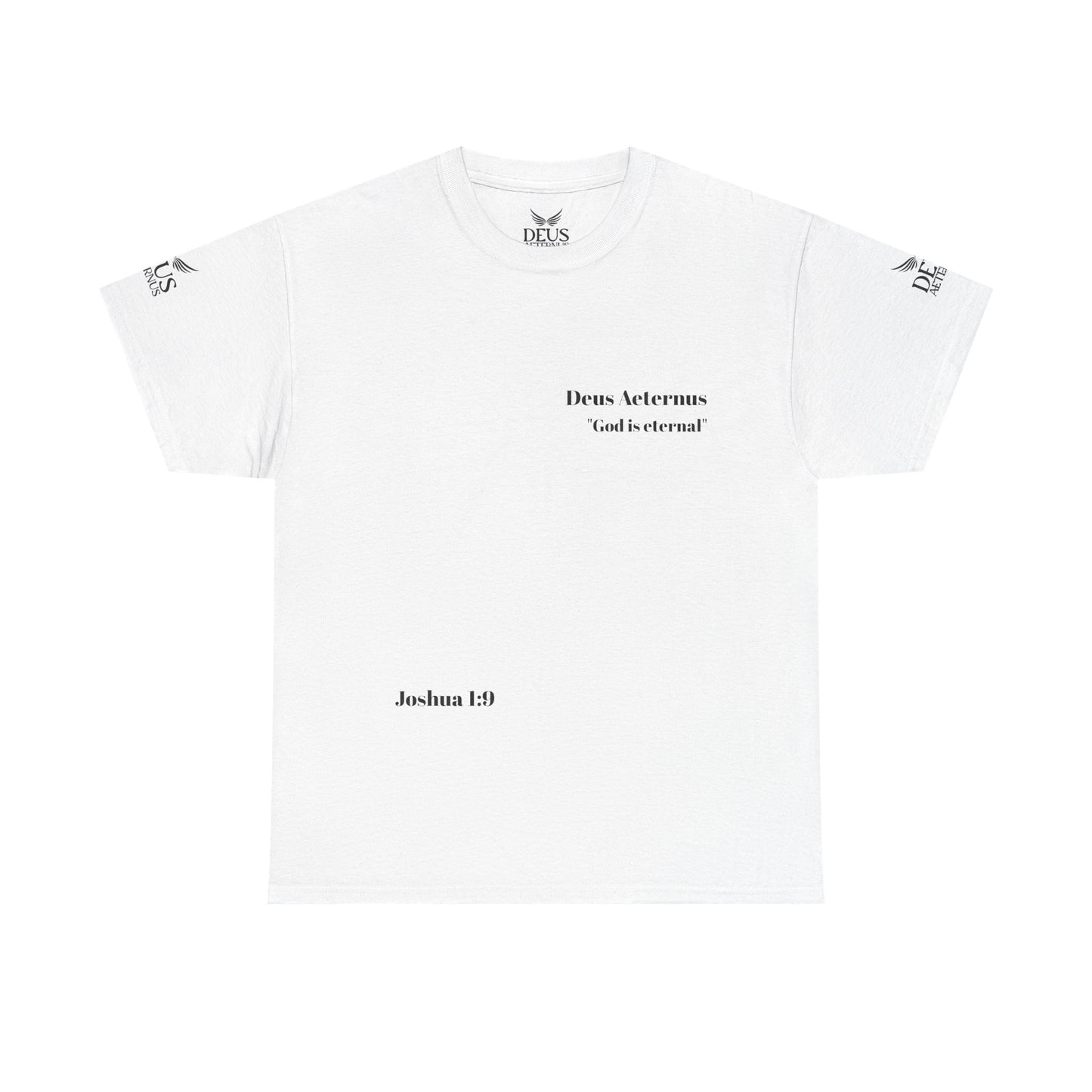 Inspirational Unisex Heavy Cotton Tee - "Deus Aeternus" & Bible Verse