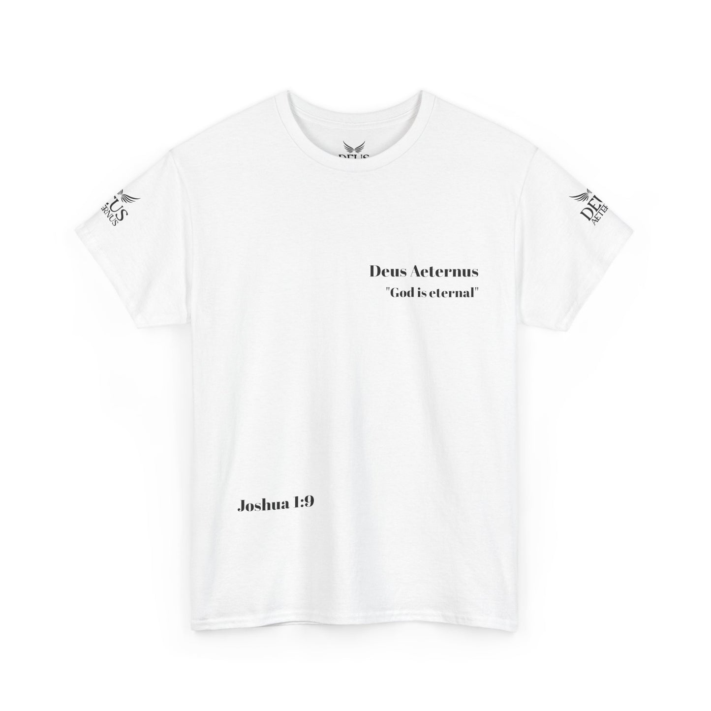 Inspirational Unisex Heavy Cotton Tee - "Deus Aeternus" & Bible Verse