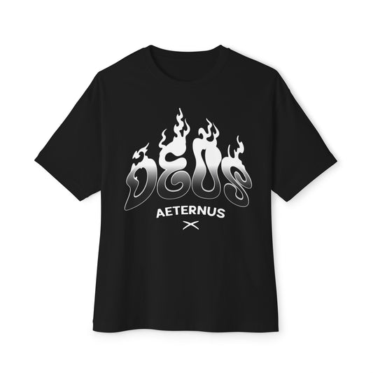 Deus Aeternus Oversized Tee - Spiritual Graphic T-Shirt for Everyday Wear
