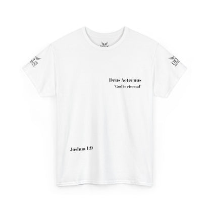 Inspirational Unisex Heavy Cotton Tee - "Deus Aeternus" & Bible Verse