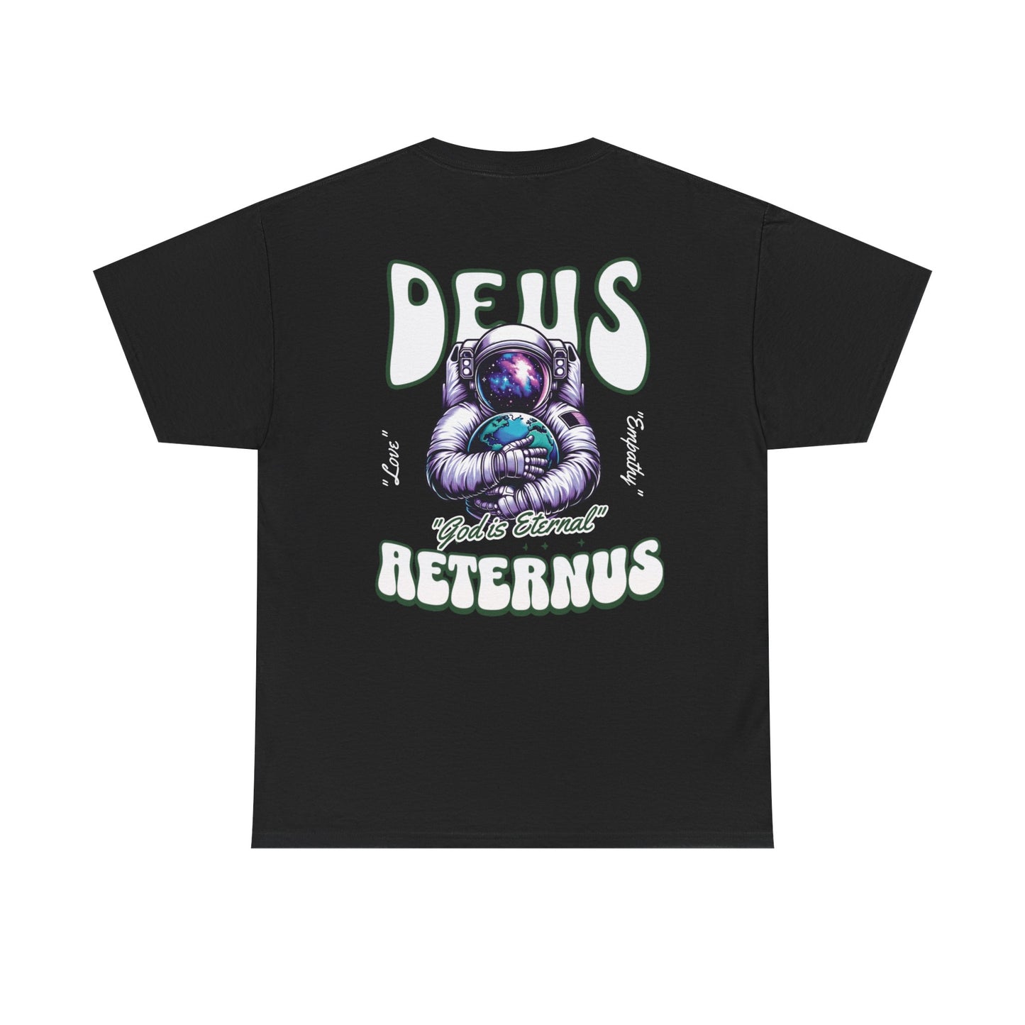 Astronaut Graphic Unisex Heavy Cotton Tee - 'God is Eternal' Design