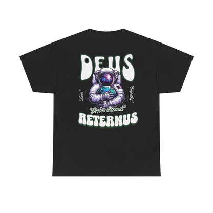 Astronaut Graphic Unisex Heavy Cotton Tee - 'God is Eternal' Design